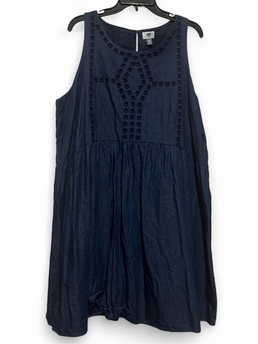 Old Navy Vintage Y2K Sleeveless Embroidered Swing Dress